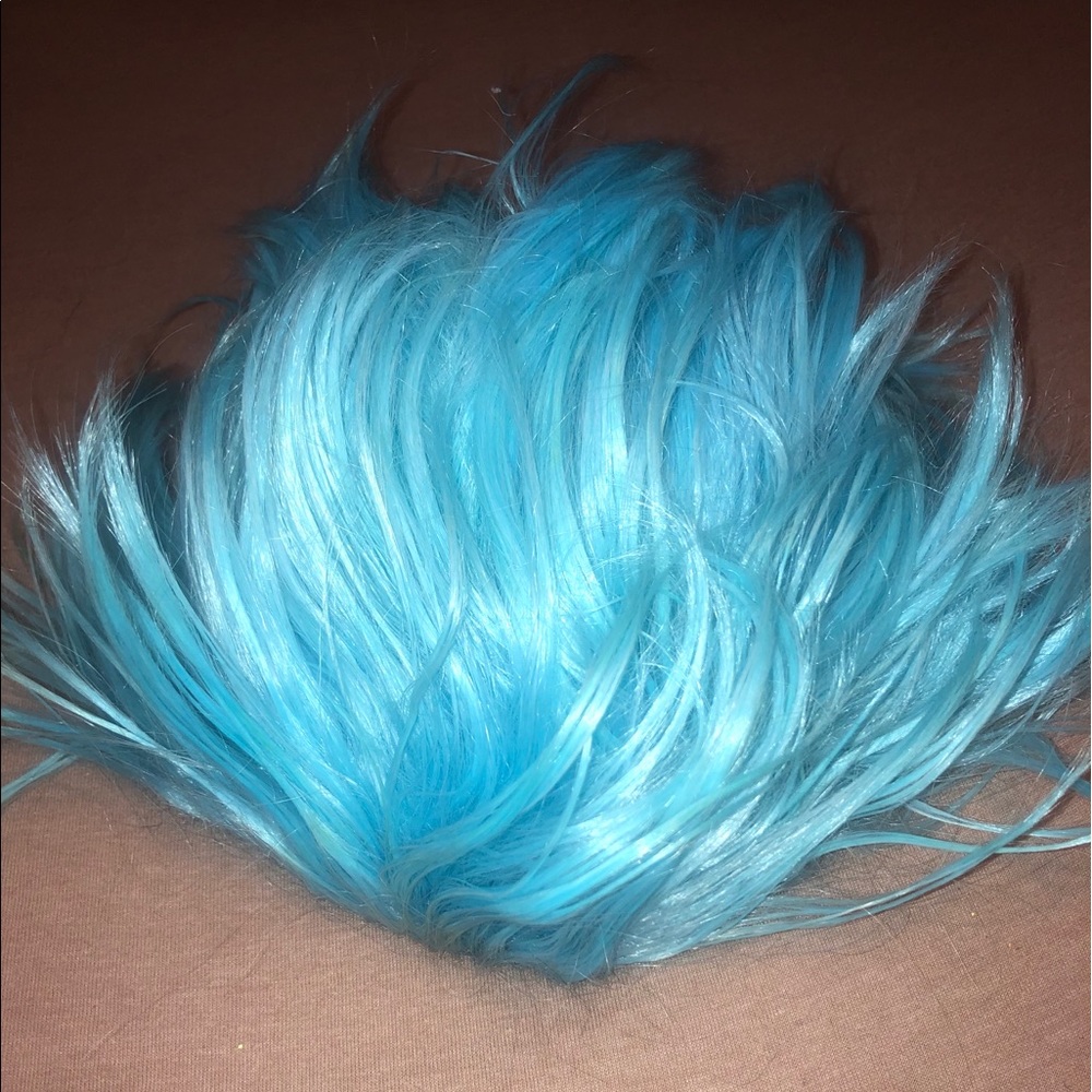 Blue wig